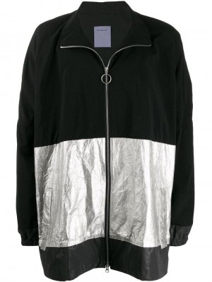 Куртка со вставками с эффектом металлик Poliquant. Цвет: черный