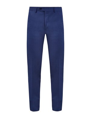 Классические брюки из гладкой костюмной шерсти CANALI. Цвет: синий