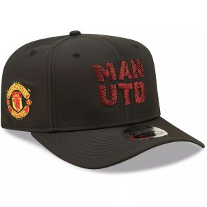 Мужская черная кепка New Era Manchester United с накладным рисунком 9FIFTY Snapback