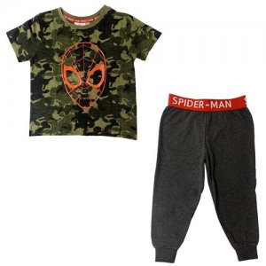 Пижама для мальчиков, брюки, застежка отсутствует, размер 22, мультиколор Spider-Man. Цвет: красный/серый/зеленый/хаки