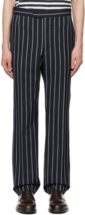 Классические брюки темно-синие полоски Thom Browne