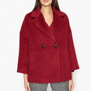 Пальто короткое с двубортной застежкой на пуговицы GESSICA LA BRAND BOUTIQUE COLLECTION. Цвет: красный