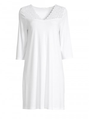 Вечернее платье Moments с кружевной кокеткой три четверти , белый HANRO