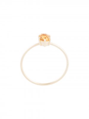 Кольцо Tiny Rose Cut из желтого золота с цитрином Natalie Marie. Цвет: золотистый