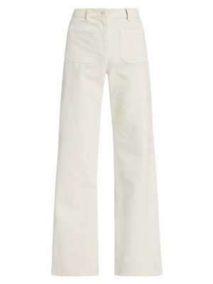 Расклешенные вельветовые брюки из хлопковой смеси Florence , белый Nili Lotan