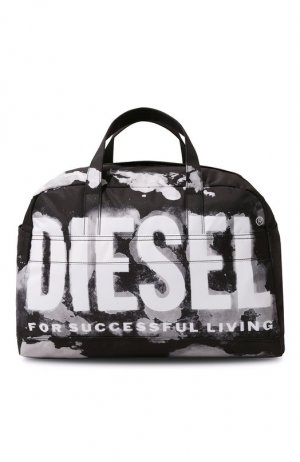Текстильная спортивная сумка Diesel. Цвет: чёрно-белый