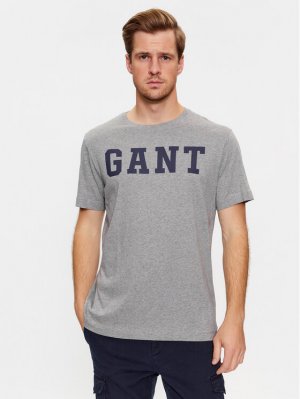 Футболка стандартного кроя , серый Gant