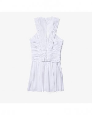 Платье Ruched Pleated Mini Dress, белый Derek Lam 10 Crosby