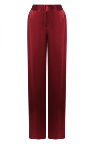 Однотонные брюки свободного кроя Bottega Veneta. Цвет: красный