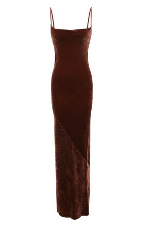 Платье из вискозы и шелка Antonelli Firenze. Цвет: коричневый