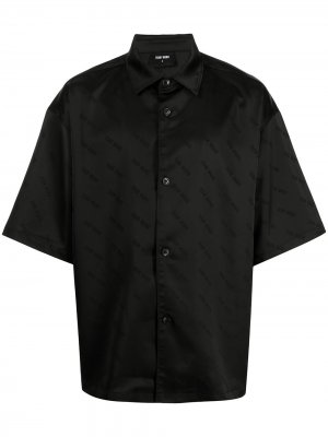 Сатиновая рубашка с логотипом TEAM WANG design. Цвет: черный