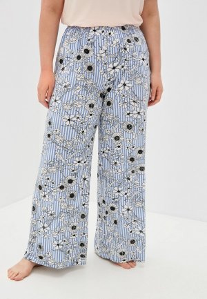 Брюки домашние Ulla Popken. Цвет: голубой