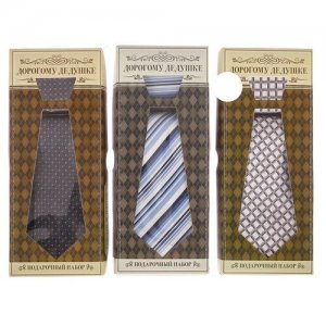 Подарочный набор: галстук и платок Дорогому дедушке, микс нет бренда