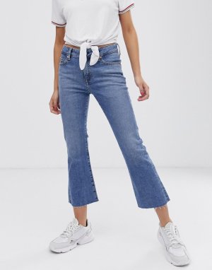 Укороченные расклешенные джинсы с завышенной талией -Синий Tommy Jeans