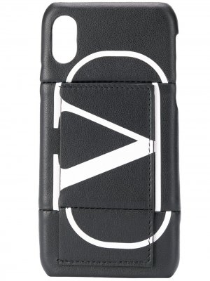 Чехол для iPhone X с логотипом VLogo Valentino. Цвет: черный
