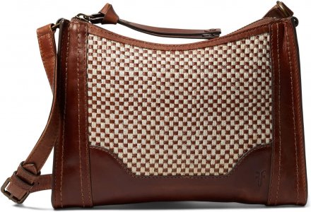 Плетеная сумка через плечо Mackenna с молнией и джутом , цвет Brown Multi Frye