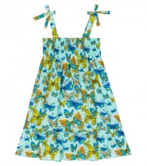 Хлопковое платье с бабочками , синий Vilebrequin