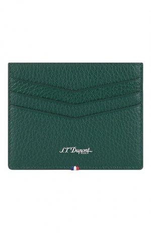 Кожаный футляр для кредитных карт S.T. Dupont. Цвет: зелёный