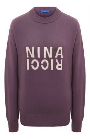 Кашемировый пуловер Nina Ricci. Цвет: сиреневый
