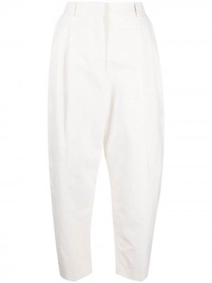Укороченные зауженные брюки Stella McCartney. Цвет: белый