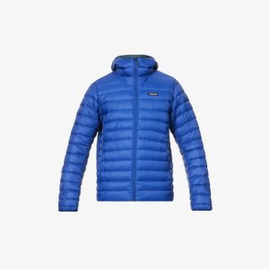 Утепленная куртка-пуховик из переработанного нейлона с воротником-воронкой, синий Patagonia