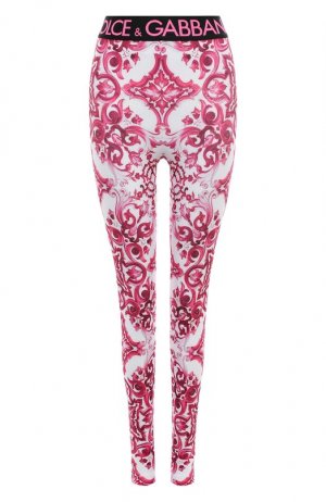Леггинсы Dolce & Gabbana. Цвет: розовый