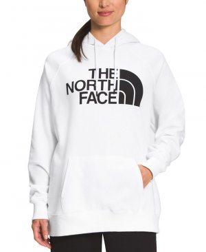Женский флисовый пуловер с капюшоном полукуполом , белый The North Face