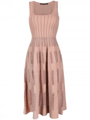 Платье-трапеция с вышивкой Antonino Valenti. Цвет: 221 beige