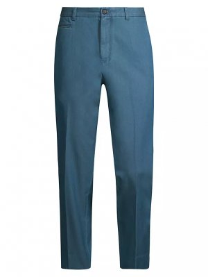 Зауженные классические брюки из шамбре , цвет light indigo Club Monaco