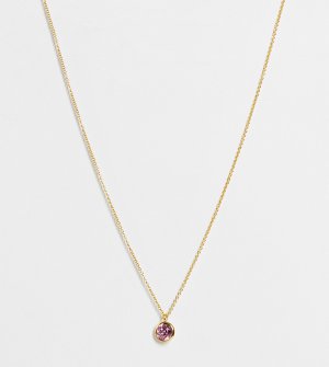 Эксклюзивное позолоченное ожерелье с кристаллом светло-розового цвета -Золотистый Orelia
