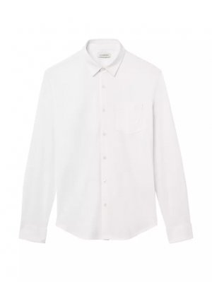 Рубашка на пуговицах из смесового хлопка , белый Club Monaco