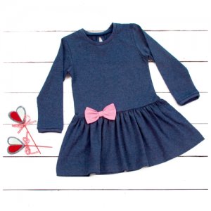 Платье для девочки/платье детского сада АЛИСА. Цвет: синий