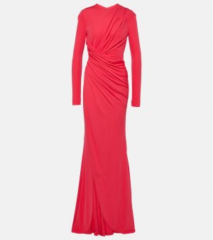 Собранное платье , красный Elie Saab