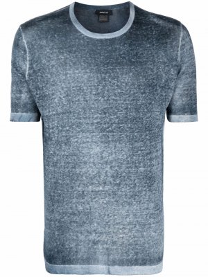 Knitted crew-neck t-shirt Avant Toi. Цвет: синий