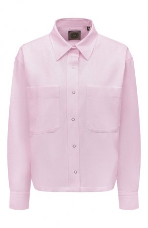 Рубашка из хлопка и льна Destin. Цвет: розовый