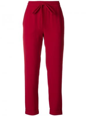 Укороченные спортивные брюки P.A.R.O.S.H.. Цвет: красный