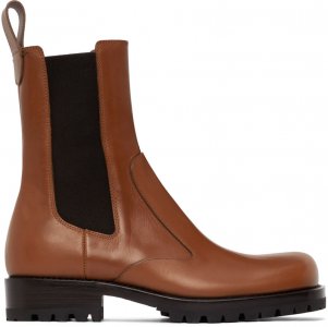 Светло-коричневые кожаные ботинки челси Dries Van Noten