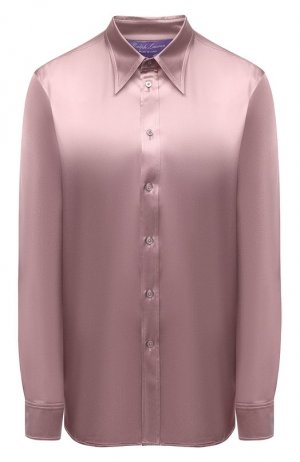Шелковая рубашка Ralph Lauren. Цвет: розовый