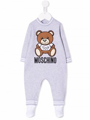 Logo-print pajama Moschino Kids. Цвет: серый