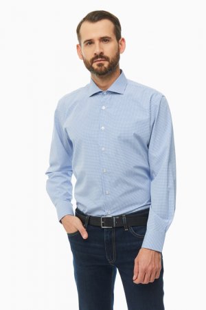 Рубашка Conti Uomo. Цвет: горошек, клетка, синий
