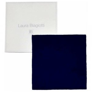 Нагрудный платок , натуральный шелк, однотонный, синий Laura Biagiotti. Цвет: синий