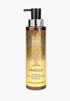 Шампунь Meoli от выпадения волос с маслом Марулы Сила и блеск, MEOLI, 400 мл. Цвет: коричневый
