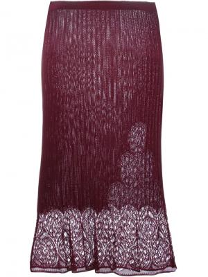 Облегающая юбка John Galliano Vintage. Цвет: красный