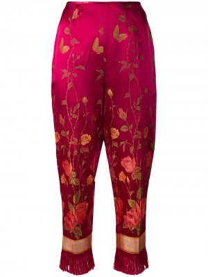 Укороченные брюки с цветочным принтом Jean Paul Gaultier Pre-Owned. Цвет: красный