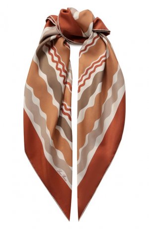 Шелковый платок La Murrina Loro Piana. Цвет: коричневый