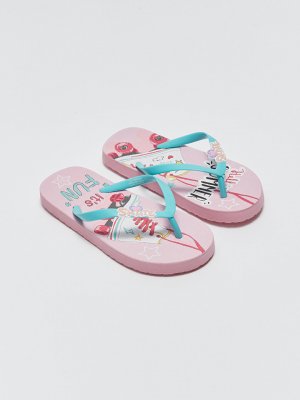 Шлепанцы с принтом для девочек, пляжные тапочки LCW STEPS, розовый Steps