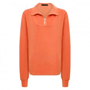 Хлопковый пуловер Les Tien. Цвет: оранжевый