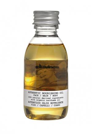 Питательное масло Davines Authentic Formulas - Органическая косметика для волос, лица и тела 140 мл. Цвет: желтый