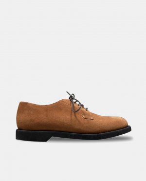 Мужские туфли на шнуровке из коричневой замши с гладким верхом и резиновой подошвой , коричневый Sebago