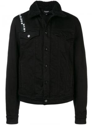 Джинсовая куртка с логотипом Versus. Цвет: черный